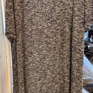 Cozy Heathered Short-Sleeve Sleep Tee — Charcoal Heather